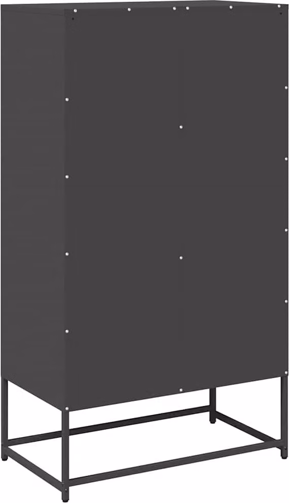 Credenza Nera 68x39x123 cm in Acciaio