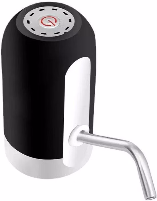 Pompa elettrica per acqua con interruttore a pressione e ricarica USB (nera)