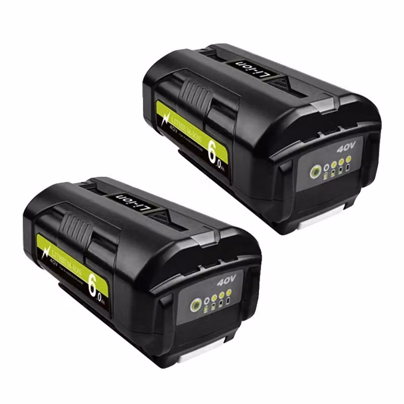 Batteria Ryobi 40V, capacità 6000mAh, compatibile con gli utensili Ryobi , 2 PACK