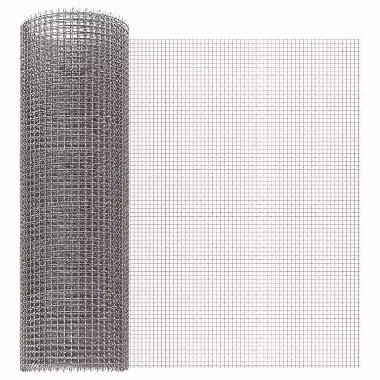 Rete per schermatura vidaXL in acciaio inossidabile Argento L: 1000 cm, H: 40 cm