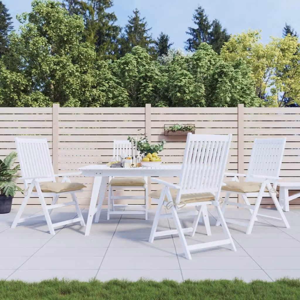 vidaXL Cuscini per Pallet 4 pz Beige 50x50x7 cm Tessuto Oxford