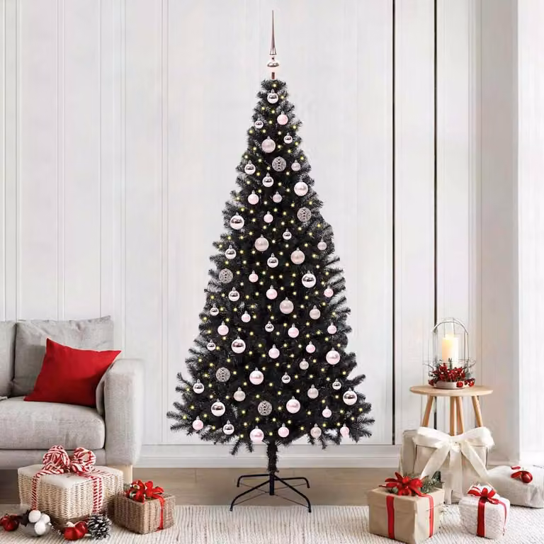 Maison Exclusive - Albero di Natale nero, 210 cm, in PVC