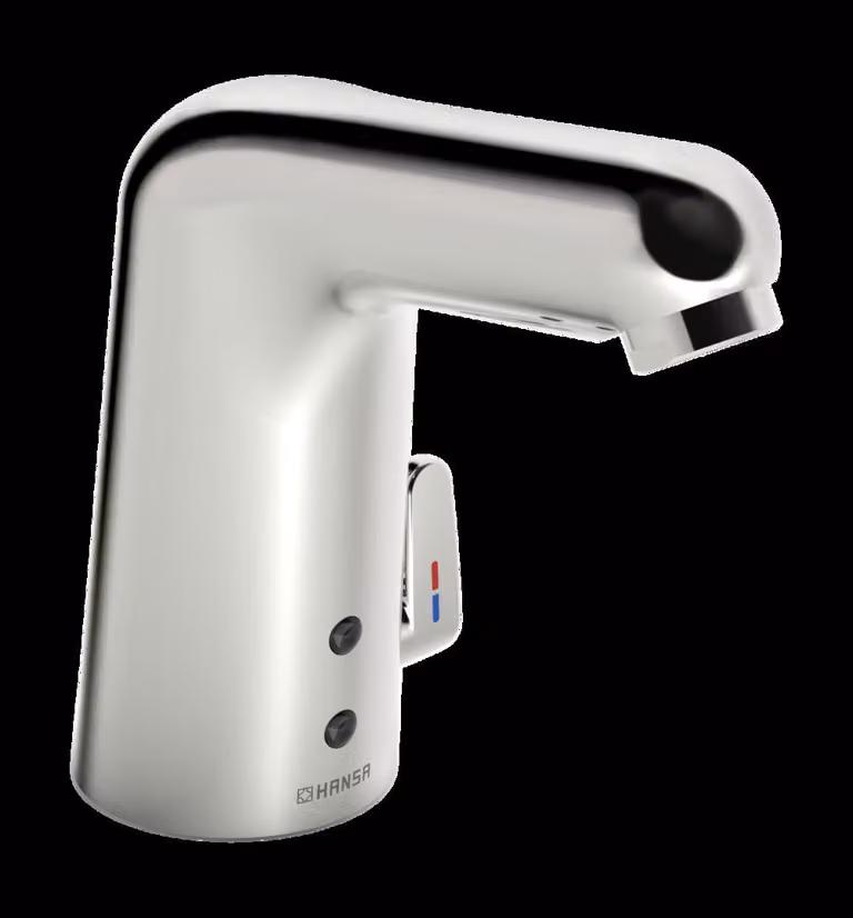 HANSA HANSAMEDIPRO Protec Mitigeur de lavabo, sans contact, fonctionnement sur pile, compatible Bluetooth, réglage de la température, 05672119, 05672119