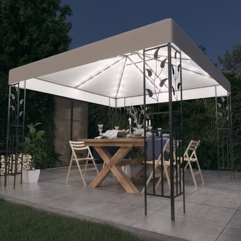 Il Padiglione Living Store con luci LED 3x3 m Bianco