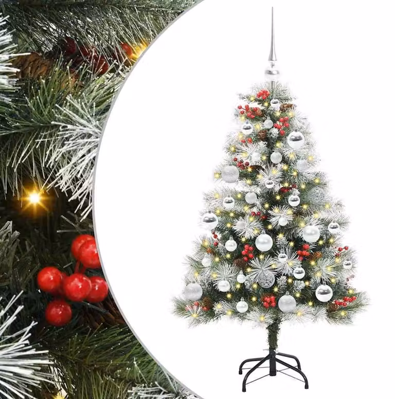 Albero di Natale artificiale, colore verde, altezza 120 cm