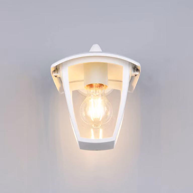 Trio Lighting Applique da esterni VENTA, dimmerabile, Bianco / Opale, Alluminio, Applique da esterni
