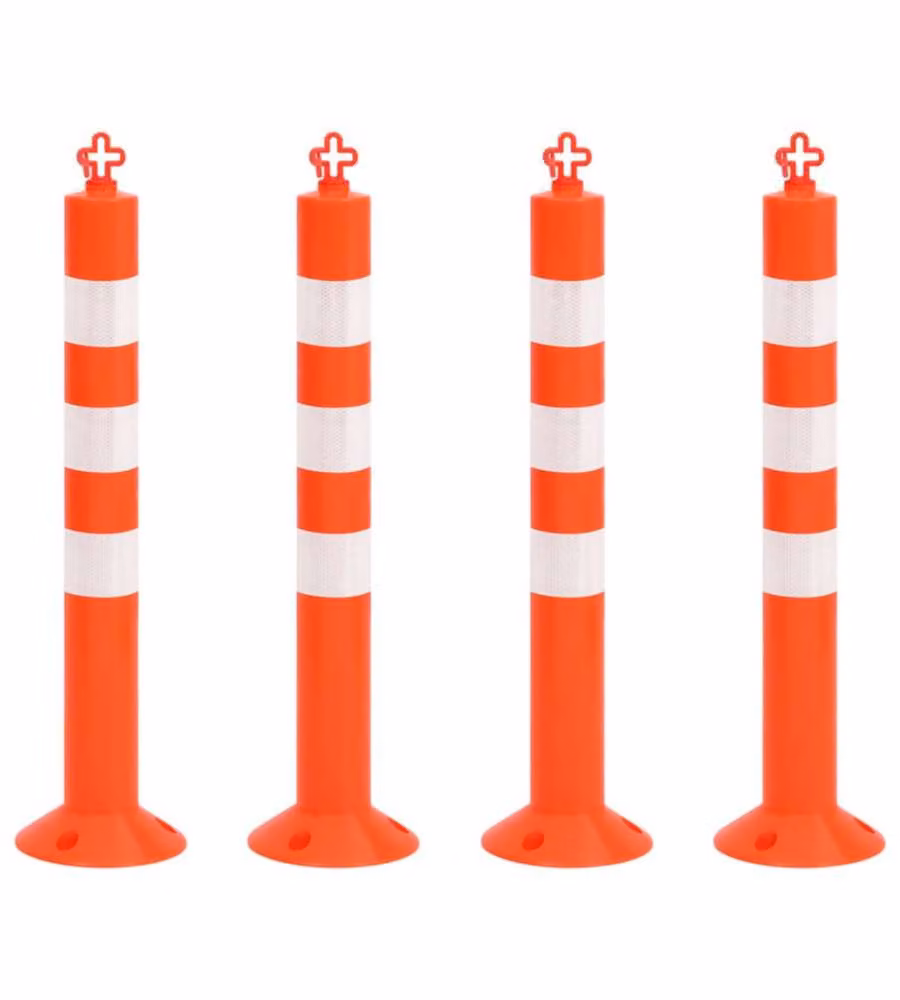Dissuasori Traffico con Catena 4 pz 75 cm in PE