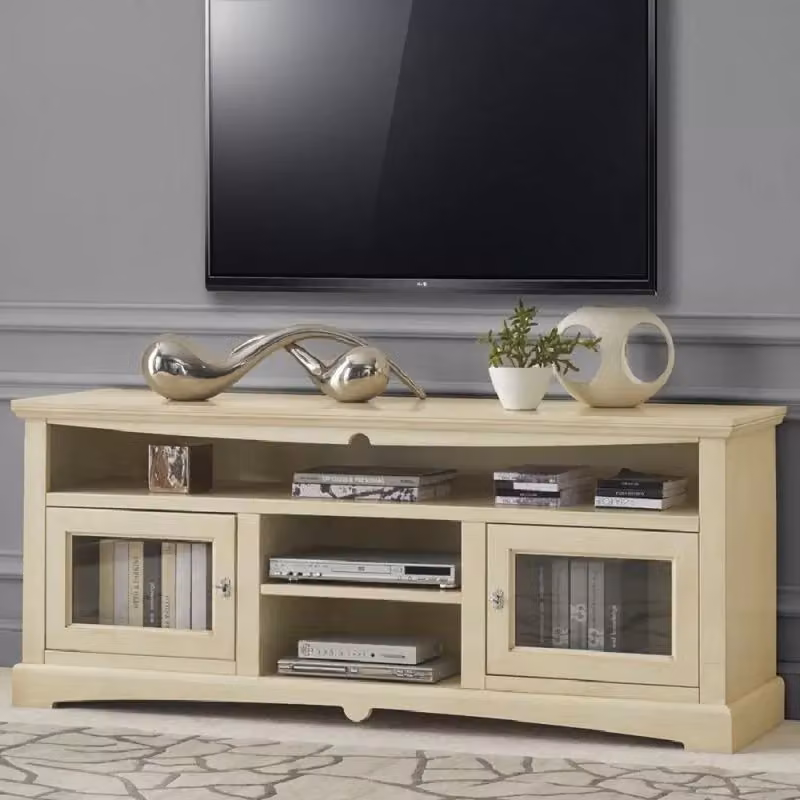 Mobile porta TV Goccia Mobili 2G in legno e vetro, colore beige e bianco, stile moderno L/P/H: 170 x 46 x 69 cm – 4