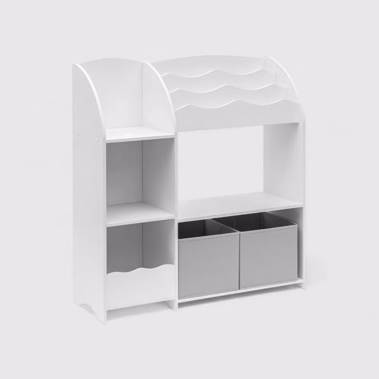 Serenoa - Mobiletto porta giochi bianco per cameretta