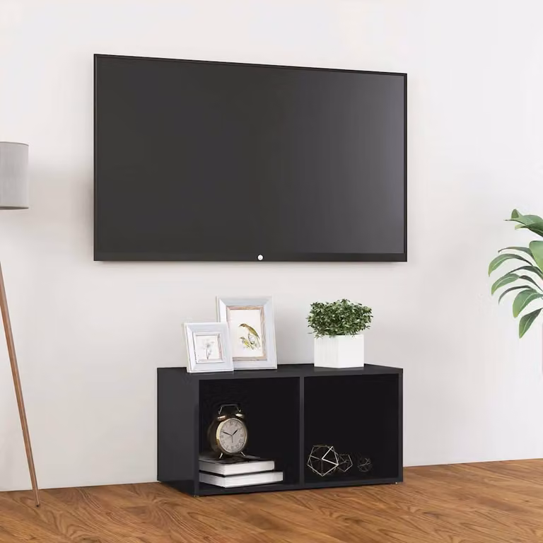 Mobile Porta TV Moderno vidaXL Grigio Lucido in Legno e MDF L: 72 cm, P: 35 cm, H: 36,5 cm