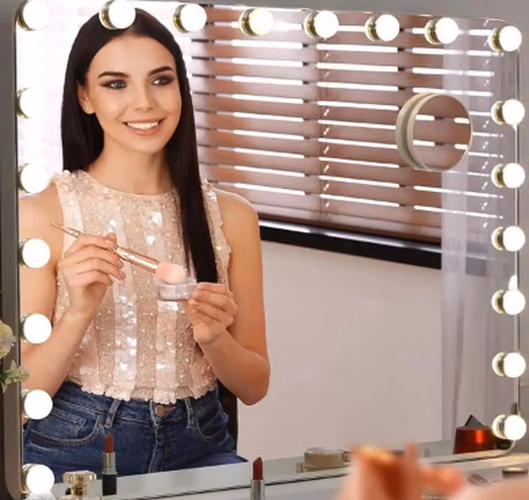 Specchi per il trucco - Specchi per il trucco con Bluetooth - Specchi per il trucco in stile Hollywood - Con illuminazione