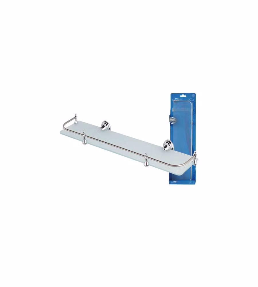 Mensola Facile cromo/vetro double-blister 50 cm