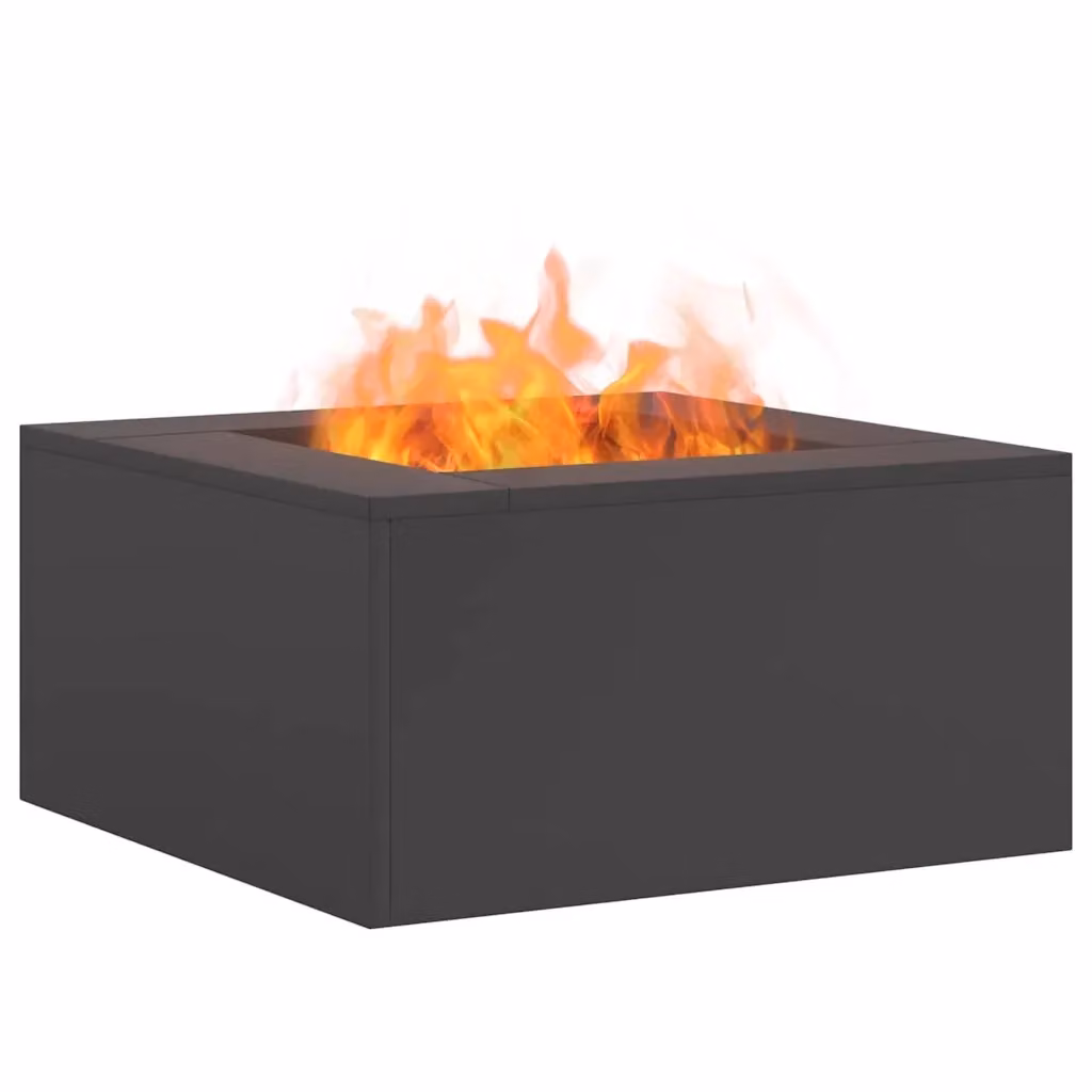 Braciere a fuoco vidaXL in acciaio nero L: 60 cm, P: 60 cm, H: 30 cm – 2
