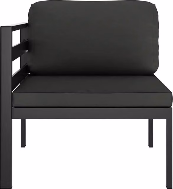 Divano Angolare Modulare 1 pz con Cuscini Alluminio Antracite 49239