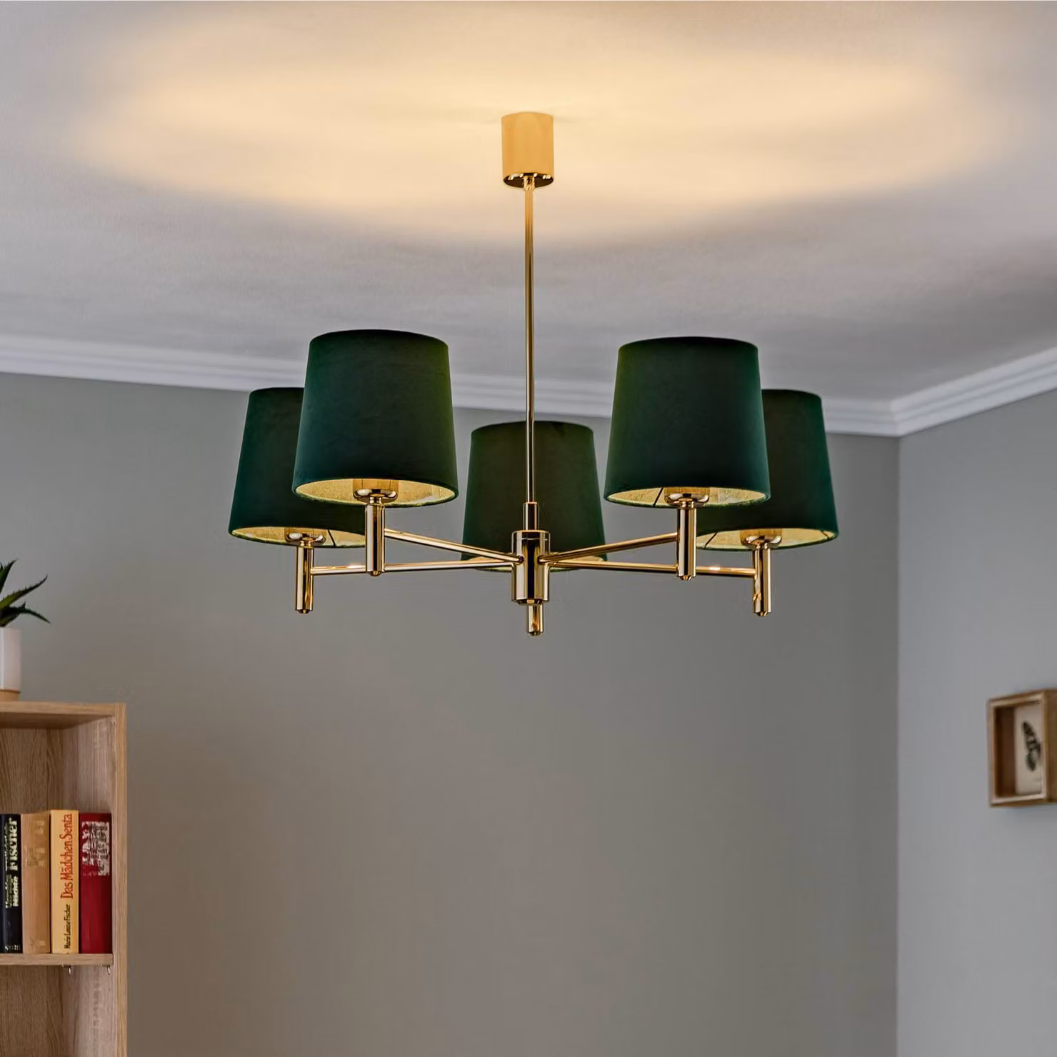 Lampada a sospensione Polo Plus Argon, dimmerabile, Ottone / Oro, Soggiorno / Sala da pranzo, Metallo, Lampada a sospensione
