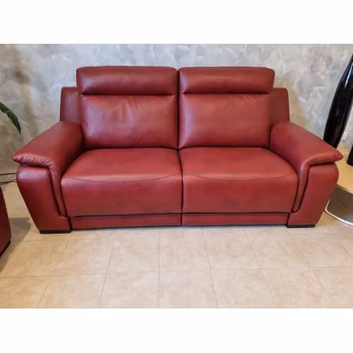 Divano in ecopelle Vega Outlet Cubo Rosso