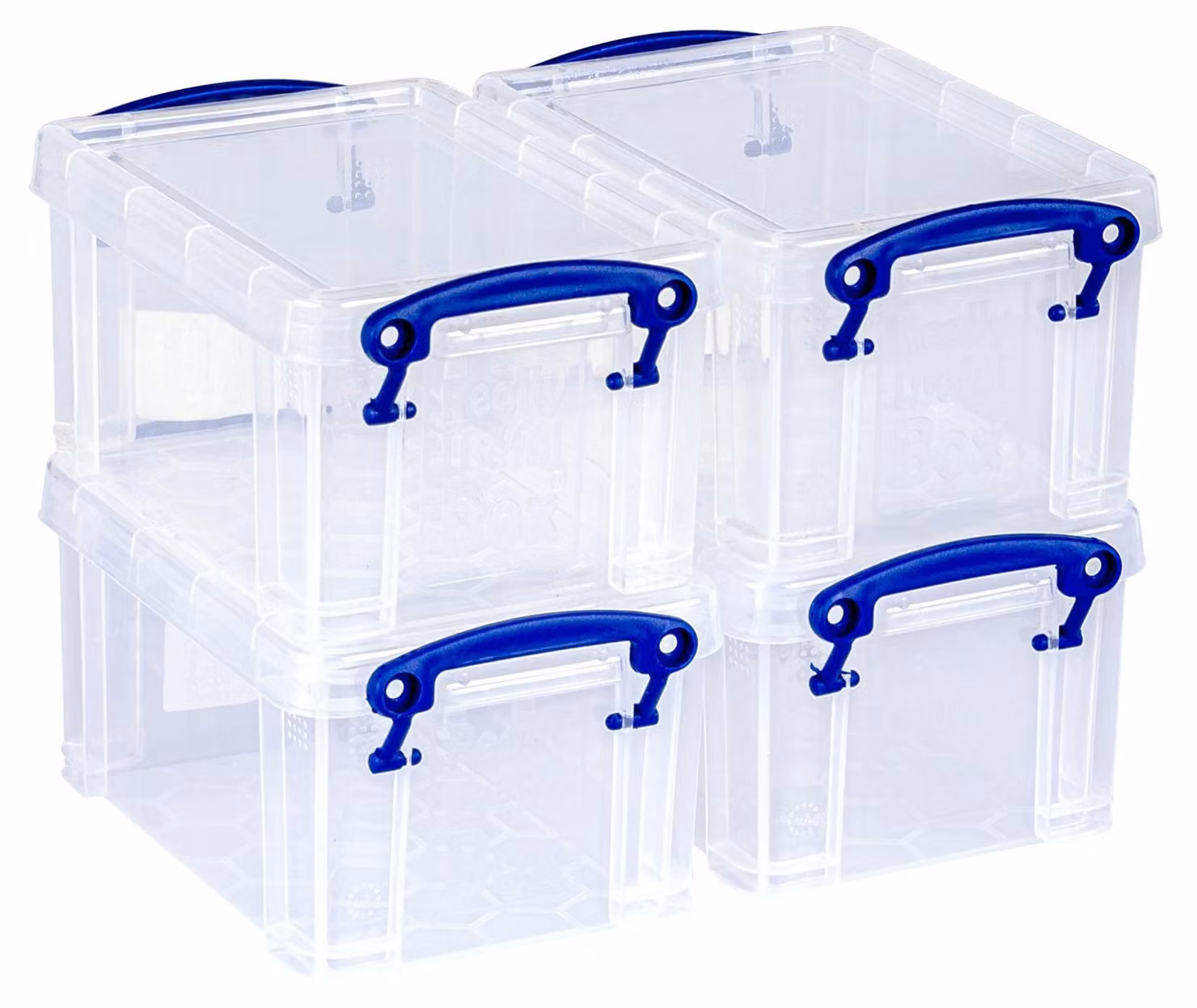 Solidchoice - Contenitori trasparenti in plastica (0,7 litri, set da 4)