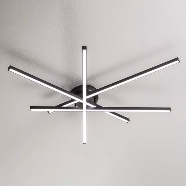 Plafoniera Moderna Syncro Alluminio Nero Led 58W Dimmerabile Ip20