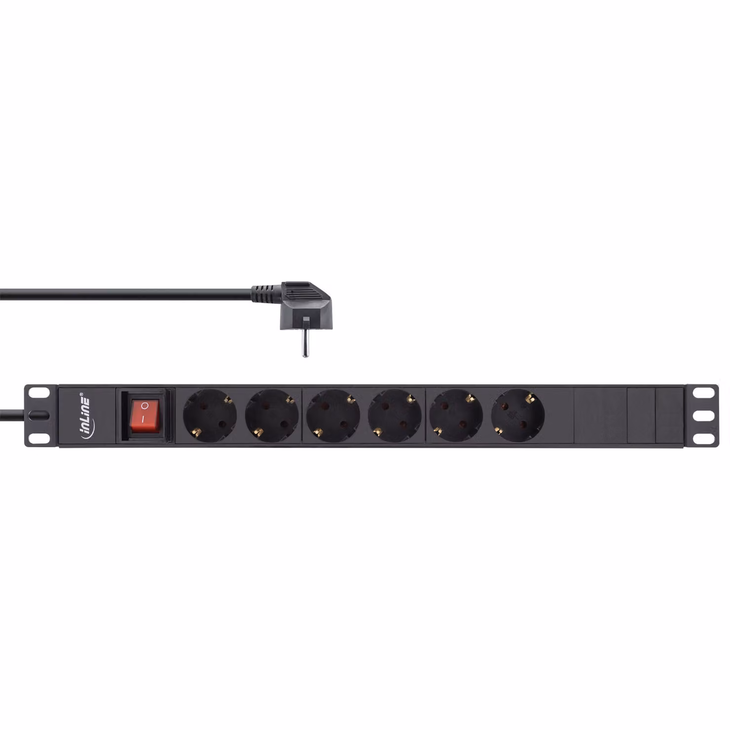 InLine - Presa multipla (montabile a rack) - 3680 Watt - Ingresso, potenza d'ingresso CEE 7/7 - Connessioni d'uscita: 6 (6