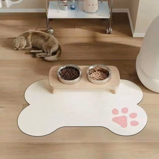 Tappetino in placenta animale per animali domestici, cuccia per cani, assorbente, antiscivolo, facile da pulire, tappetino per cibo per gatti e cani 40x60 cm