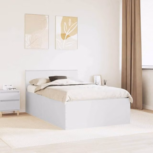 Struttura del letto Bianco 135 x 190 cm Legno ingegnerizzato 3408585
