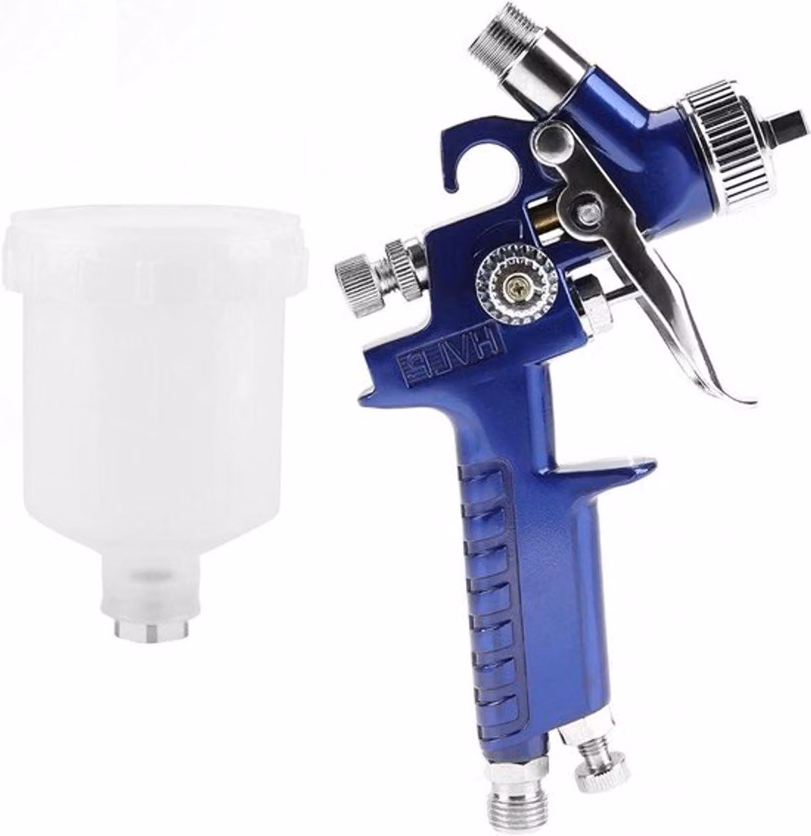 Pistola a spruzzo pneumatica mini, ugello da 0,8/1,0 mm, serbatoio da 125 ml, ideale per riparazioni di verniciatura automobilistica e lavori di verniciatura