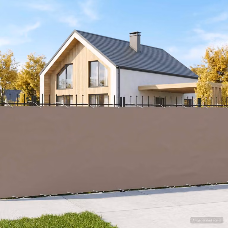 Schermo di privacy per balcone vidaXL in poliestere, beige o marrone, H: 120 cm x L: 25 m