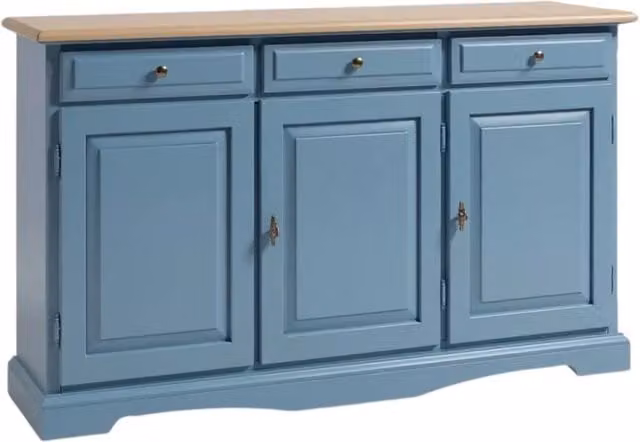 Madia credenza in legno laccato blu Mobili 2G L/P/H: 156 x 42 x 85 cm