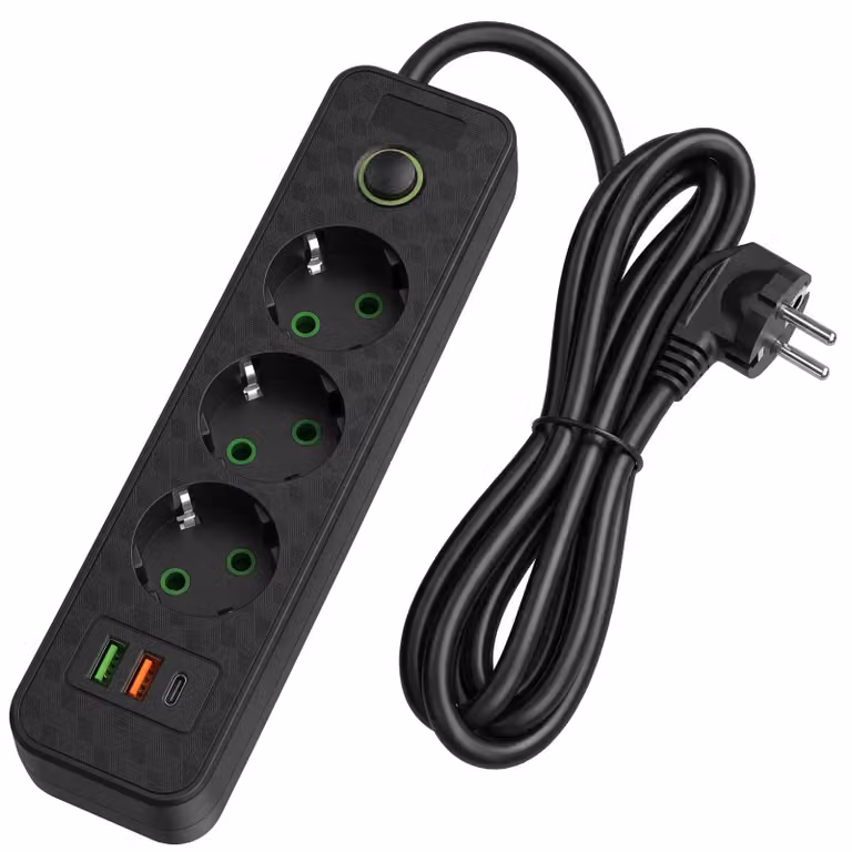 Multipresa Toolight Jnh020-3A Black