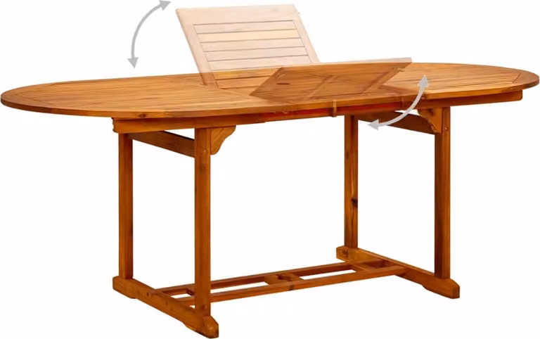 Maison Exclusive - Tavolo da giardino (150-200)x100x75 cm, in legno massello di acacia