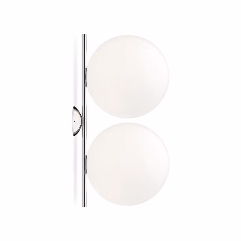 Flos - IC Lights C/W2 Double - Lampada da parete o soffitto - Cromo