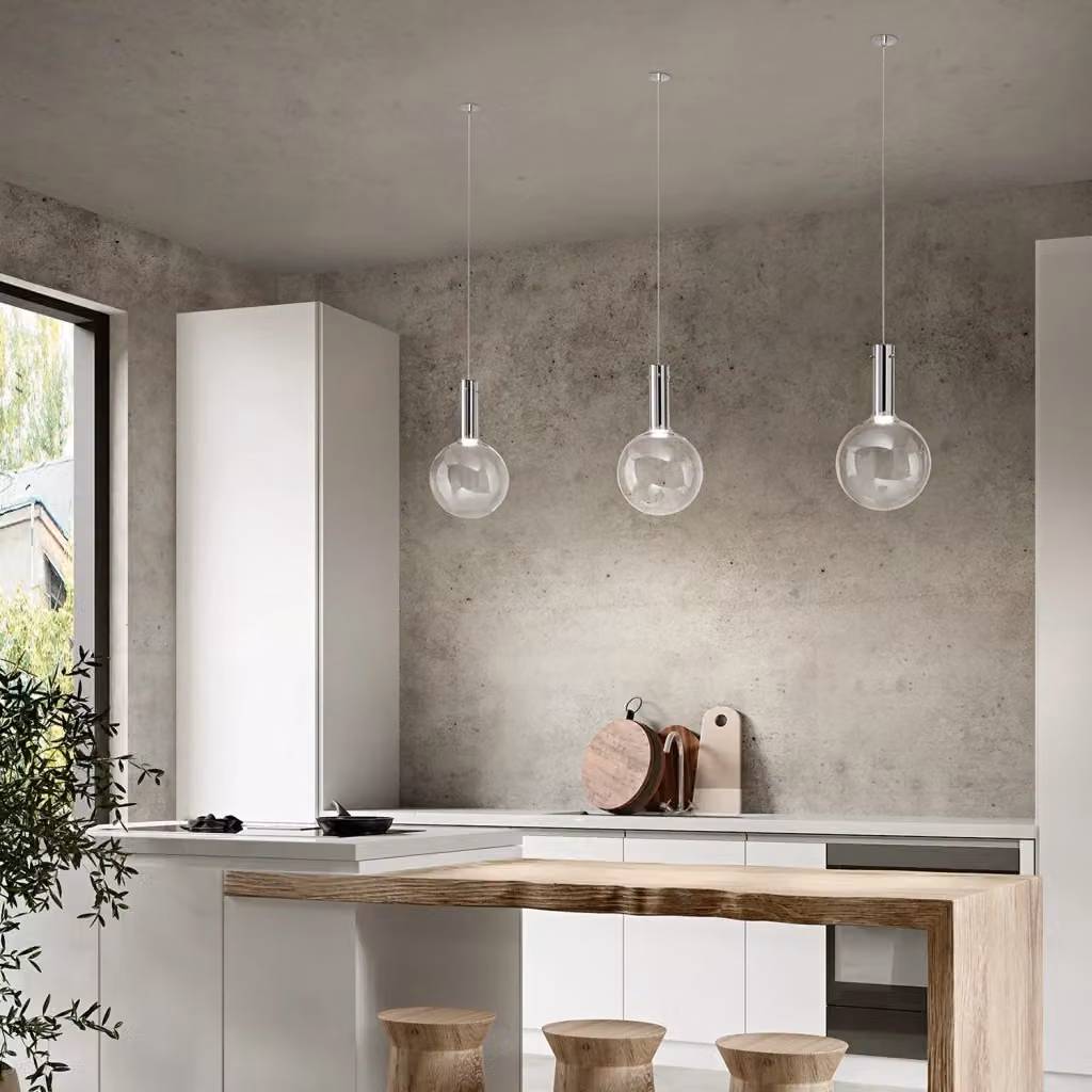 Lampada a sfera in vetro trasparente Perenz Illumina Serie Ampolla con cavo da 200 cm, Diametro: 20 cm – 2