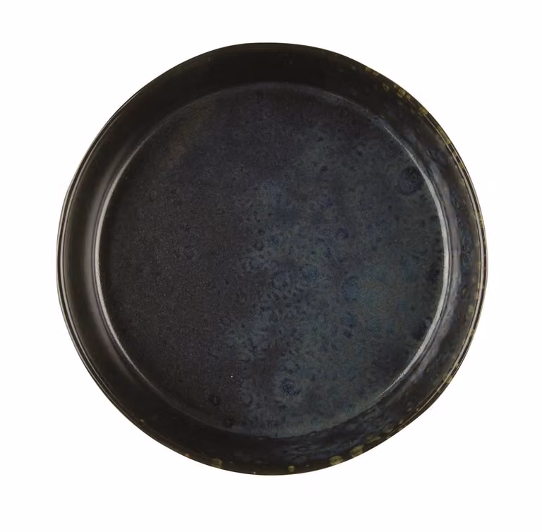 Piatto fondo nero con puntini blu Le Coq Phobos, diam. 18cm, 6 pezzi