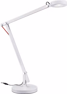 Lampada da scrivania LED Trio Leuchten Amsterdam bianca con morsetto regolabile