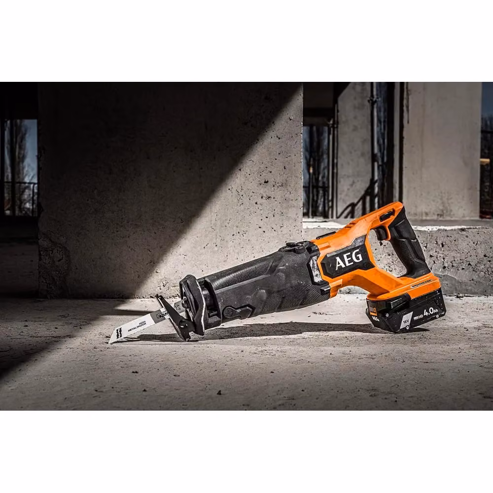 Sega dritta AEG BUS18BL2-0 con motore brushless a batteria 18V colore arancione – 2