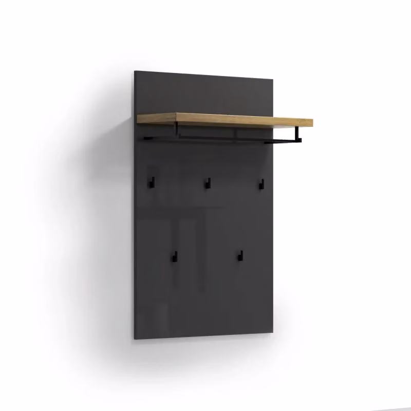 Pannello appendiabiti IDEA KItaly in MDF effetto rovere, moderno e opaco, L: 115 cm, H: 80 cm, P: 5 cm – 2