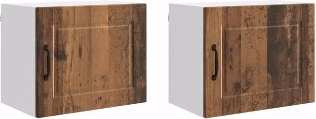 Pensile da cucina | Armadietto a muro PORTO 2 pz Legno vecchio 50 x 31 x 40 cm