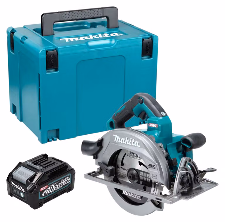 Sega circolare a batteria Makita HS 003 GM101 40 V max. 190 mm Brushless + 1 batteria da 4,0 Ah + Makpac - senza caricabatterie