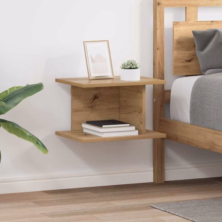 Set di 2 comodini vidaXL in legno color marrone, stile moderno, L 40 cm x P 30 cm x H 25 cm