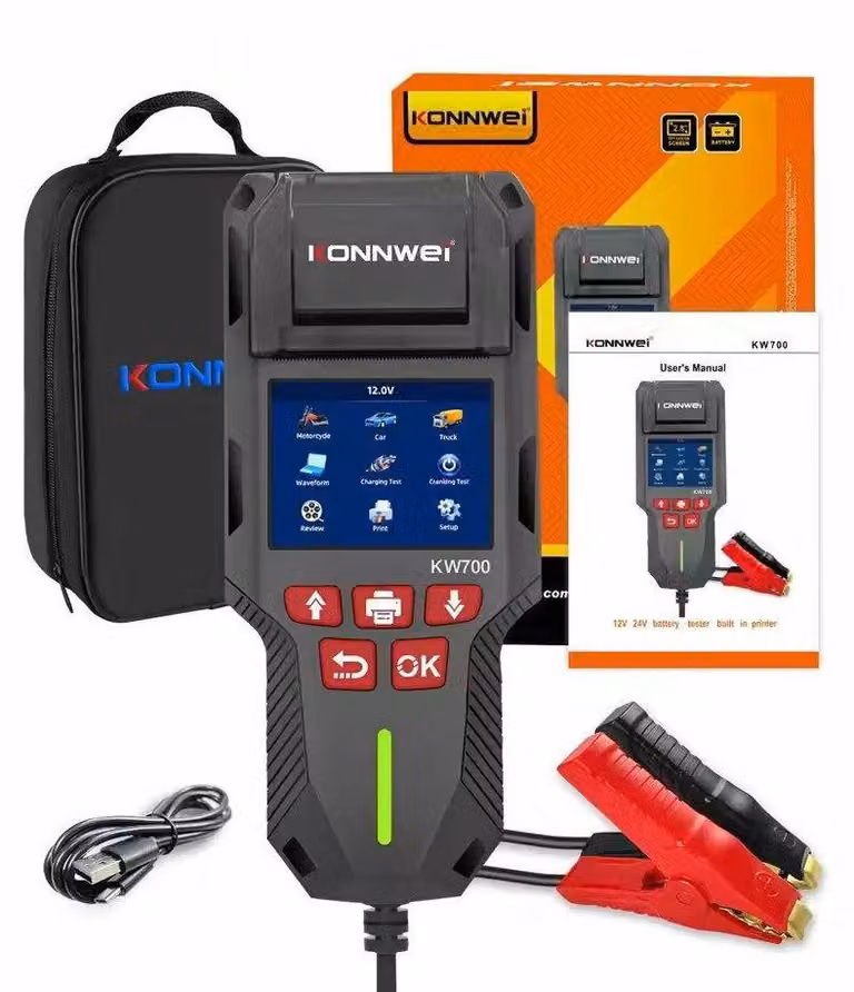 Tester Per Batterie 6V/12V/24V Konnwei Con Stampante