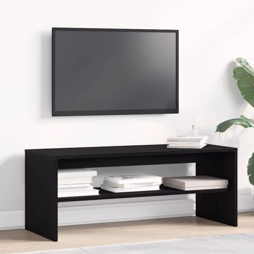 Mobile Porta TV Moderno vidaXL in Legno Nero L: 100 cm, P: 40 cm, H: 40 cm