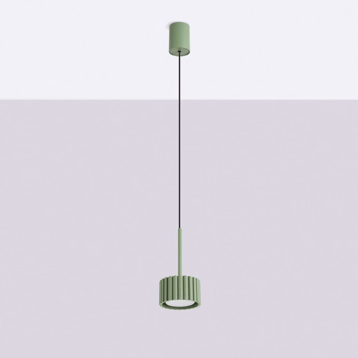 Lampada a sospensione AURA 1 color salvia Gx53 1xGx53 10W in alluminio 125x10x10 cm Sollux Lighting