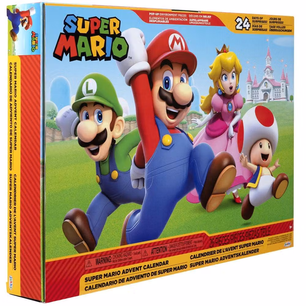 Calendario dell'Avvento Super Mario Bros. di Jakks Pacific, con 24 sorprese