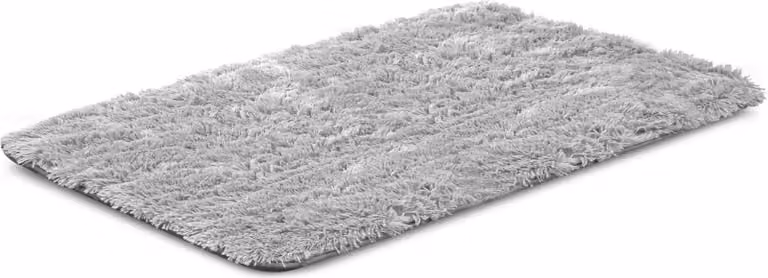 Tappeto per cani 50x70 cm Shaggy Grigio chiaro Antiscivolo