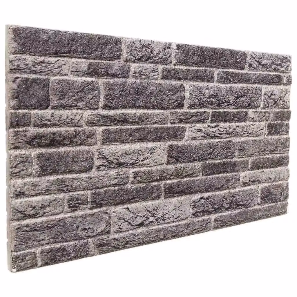 Set di 10 pannelli da parete autoadesivi in schiuma EPS Design In, motivo geometrico moderno, colore Antracite, L: 100 cm x H: 50 cm, modello CFW6635935 – 2