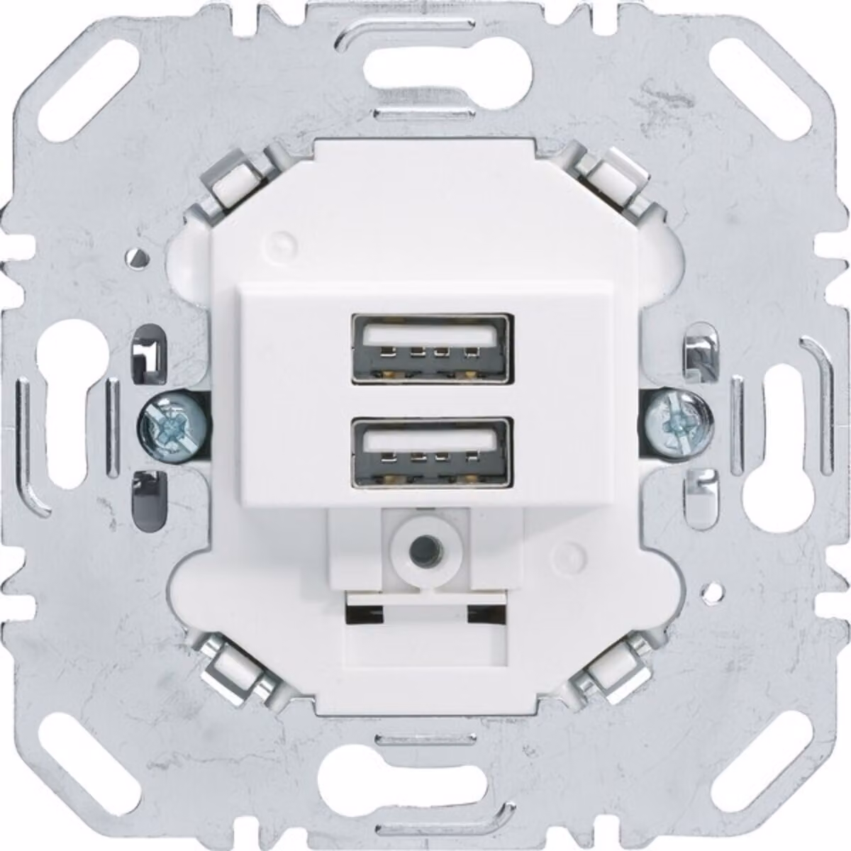 Berker Presa di ricarica USB 230V 2-gang 3A bianco polare 260209