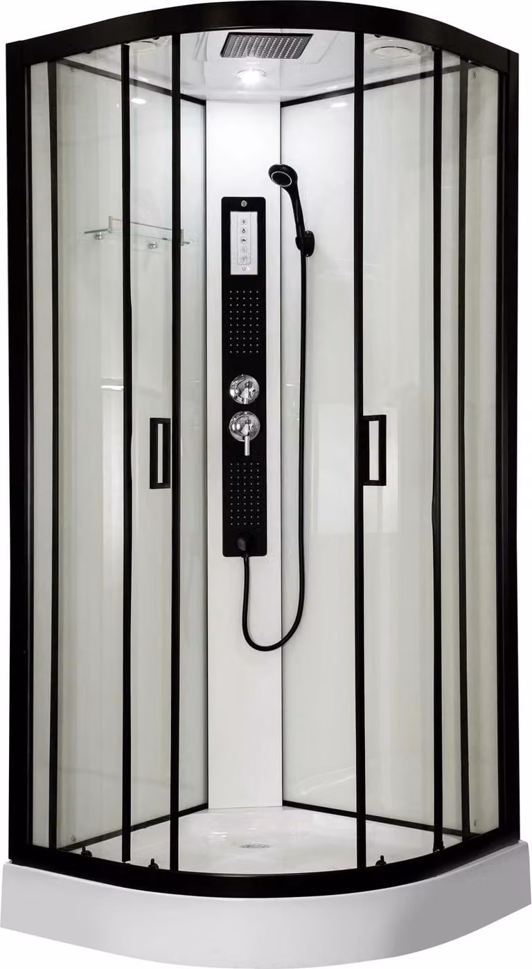 Kerra | Cabina doccia - Nero - 90x90x216 Cm - Doccia - Bagni