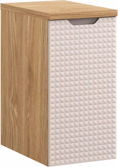 Set mobili bagno Luxor beige con piano in MDF opaco L/P/H: 140 x 30 x 46 cm