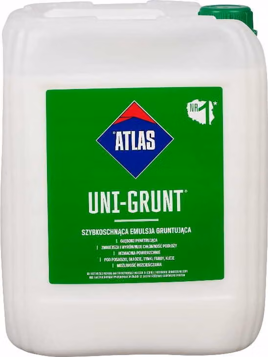 Emulsione di fondo a rapida essiccazione Atlas Uni-Grunt 10 L