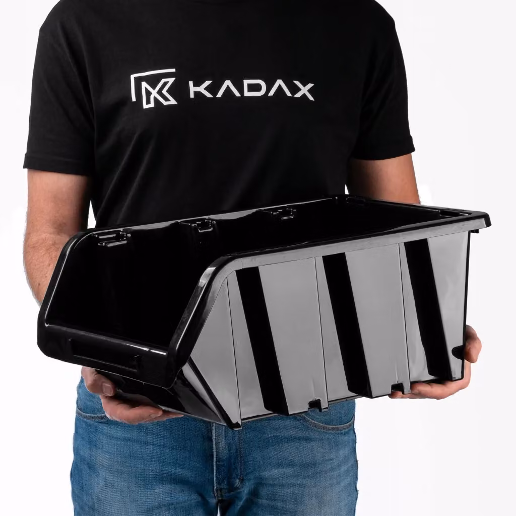 Vassoio organizer in plastica KADAX nero per officina L/P/H: 49,0 x 29,8 x 21,0 cm – 2